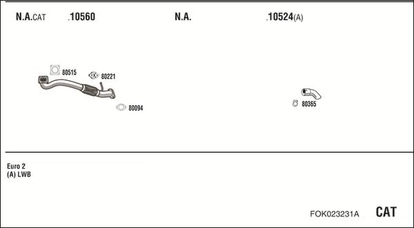 Fonos FOK023231A - Система випуску ОГ autocars.com.ua