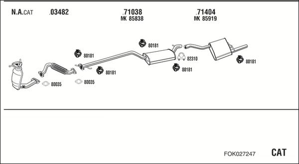 Fonos FOK027247 - Система випуску ОГ autocars.com.ua