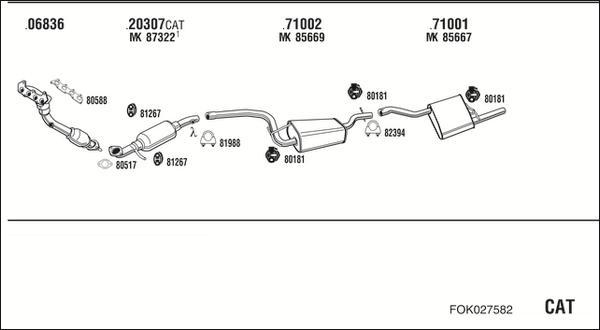 Fonos FOK027582 - Система випуску ОГ autocars.com.ua