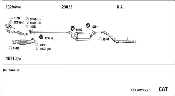 Fonos FOK028562 - Система випуску ОГ autocars.com.ua