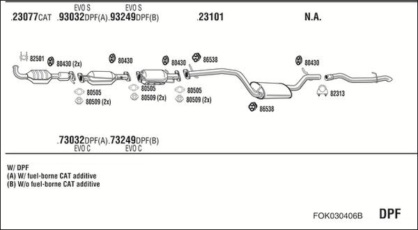 Fonos FOK030406B - Система випуску ОГ autocars.com.ua