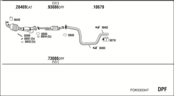 Fonos FOK033347 - Система випуску ОГ autocars.com.ua