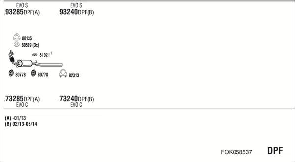 Fonos FOK058537 - Система випуску ОГ autocars.com.ua