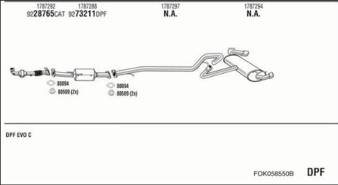 Fonos FOK058550B - Система випуску ОГ autocars.com.ua