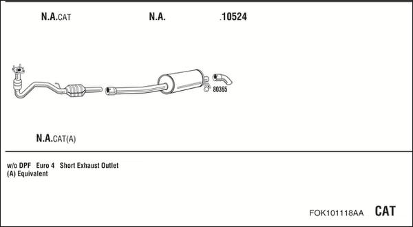 Fonos FOK101118AA - Система випуску ОГ autocars.com.ua