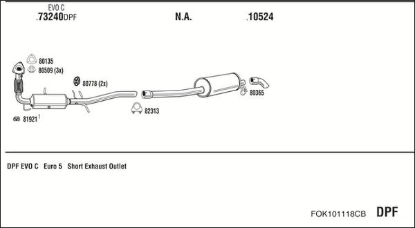 Fonos FOK101118CB - Система випуску ОГ autocars.com.ua
