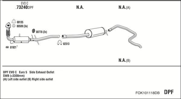 Fonos FOK101118DB - Система випуску ОГ autocars.com.ua