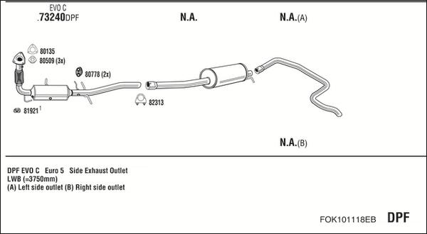 Fonos FOK101118EB - Система випуску ОГ autocars.com.ua
