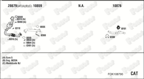 Fonos FOK108790 - Система випуску ОГ autocars.com.ua