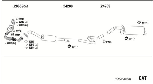 Fonos FOK108808 - Система випуску ОГ autocars.com.ua