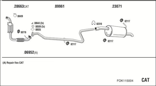 Fonos FOK115004 - Система випуску ОГ autocars.com.ua