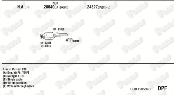 Fonos FOK118534C - Система випуску ОГ autocars.com.ua