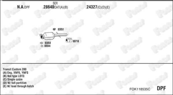 Fonos FOK118535C - Система випуску ОГ autocars.com.ua