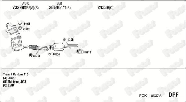 Fonos FOK118537A - Система випуску ОГ autocars.com.ua