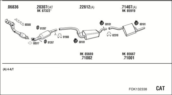 Fonos FOK132338 - Система випуску ОГ autocars.com.ua