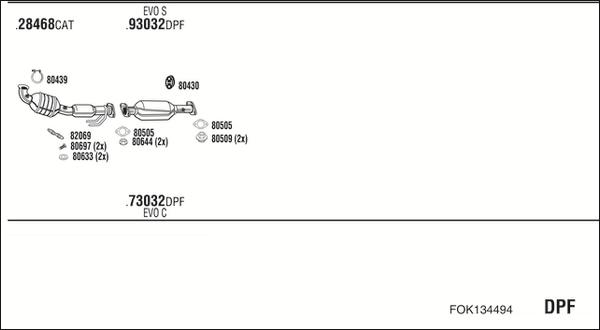 Fonos FOK134494 - Система випуску ОГ autocars.com.ua