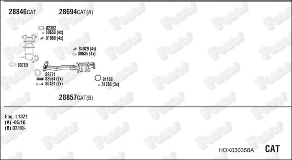 Fonos HOK030358A - Система випуску ОГ autocars.com.ua