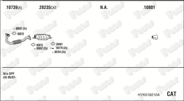 Fonos HYK018210A - Система випуску ОГ autocars.com.ua