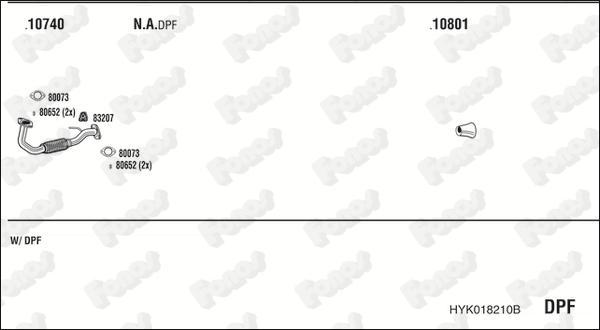 Fonos HYK018210B - Система випуску ОГ autocars.com.ua