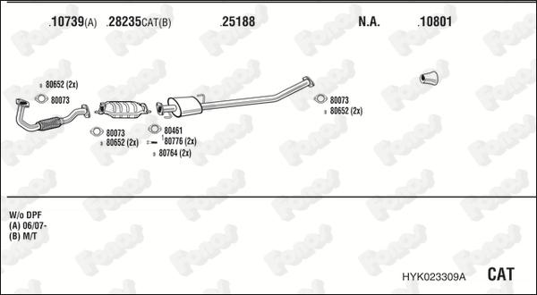 Fonos HYK023309A - Система випуску ОГ autocars.com.ua