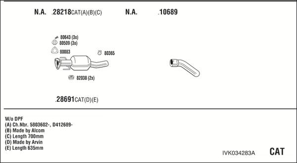 Fonos IVK034283A - Система випуску ОГ autocars.com.ua