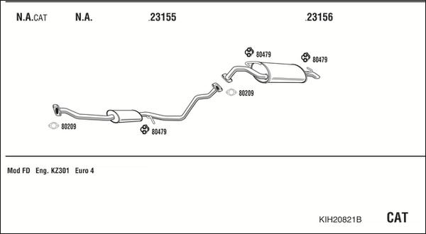 Fonos KIH20821B - Система випуску ОГ autocars.com.ua