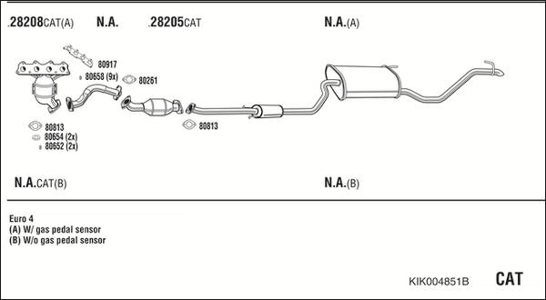 Fonos KIK004851B - Система випуску ОГ autocars.com.ua