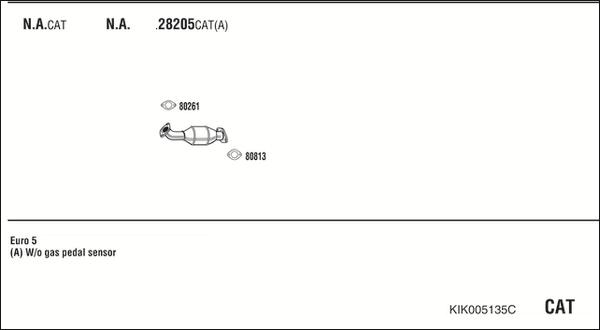 Fonos KIK005135C - Система випуску ОГ autocars.com.ua