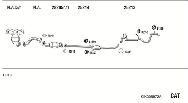 Fonos KIK005972A - Система випуску ОГ autocars.com.ua