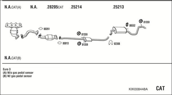 Fonos KIK008448A - Система випуску ОГ autocars.com.ua