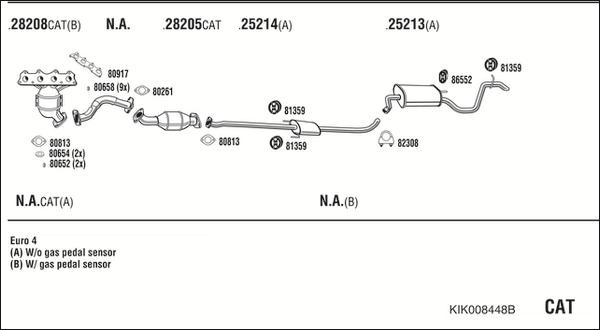 Fonos KIK008448B - Система випуску ОГ autocars.com.ua