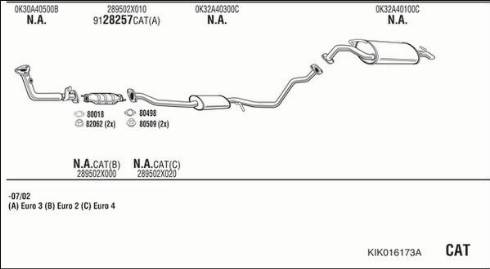 Fonos KIK016173A - Система випуску ОГ autocars.com.ua