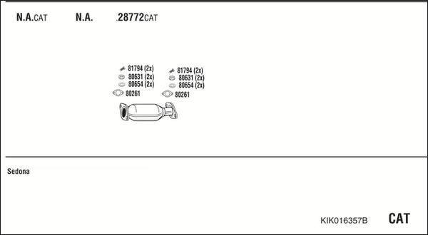 Fonos KIK016357B - Система випуску ОГ autocars.com.ua