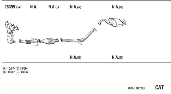 Fonos KIK018798 - Система випуску ОГ autocars.com.ua