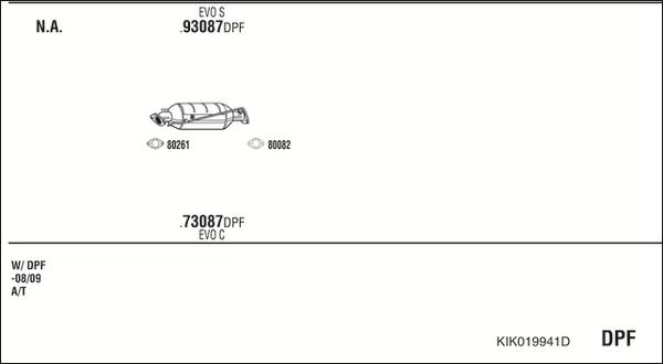 Fonos KIK019941D - Система випуску ОГ autocars.com.ua