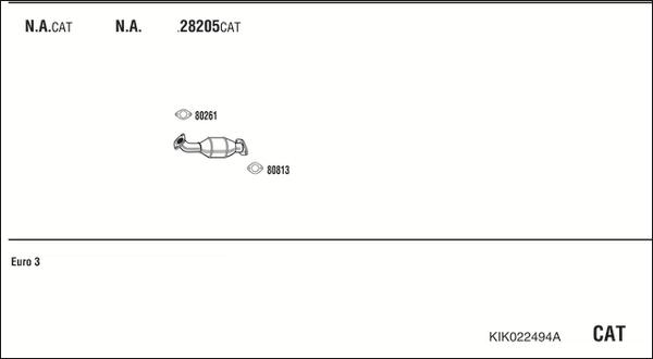 Fonos KIK022494A - Система випуску ОГ autocars.com.ua