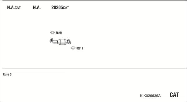 Fonos KIK026636A - Система випуску ОГ autocars.com.ua