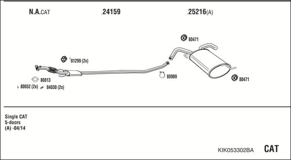 Fonos KIK053302BA - Система випуску ОГ autocars.com.ua