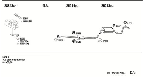 Fonos KIK133892BA - Система випуску ОГ autocars.com.ua