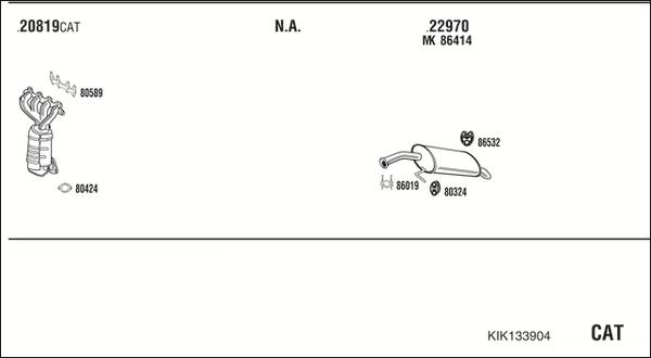 Fonos KIK133904 - Система випуску ОГ autocars.com.ua