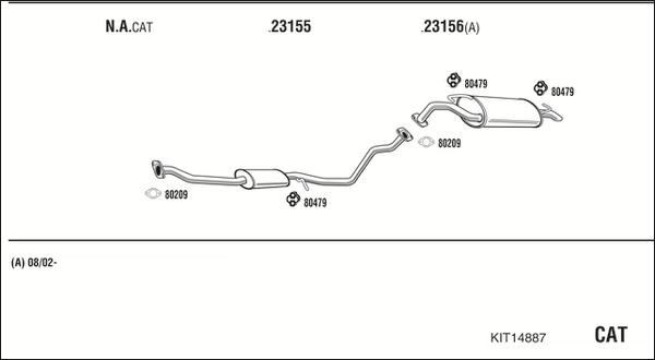 Fonos KIT14887 - Система випуску ОГ autocars.com.ua