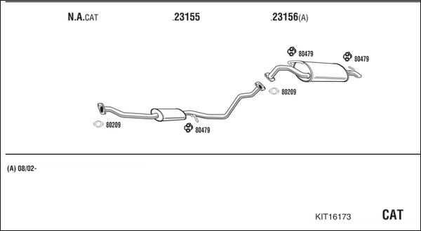 Fonos KIT16173 - Система випуску ОГ autocars.com.ua