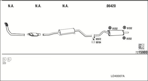 Fonos LD40007A - Система випуску ОГ autocars.com.ua