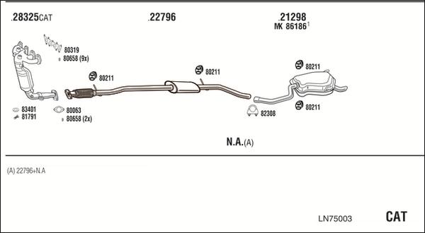 Fonos LN75003 - Система випуску ОГ autocars.com.ua