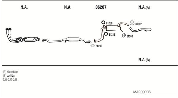 Fonos MA20002B - Система випуску ОГ autocars.com.ua