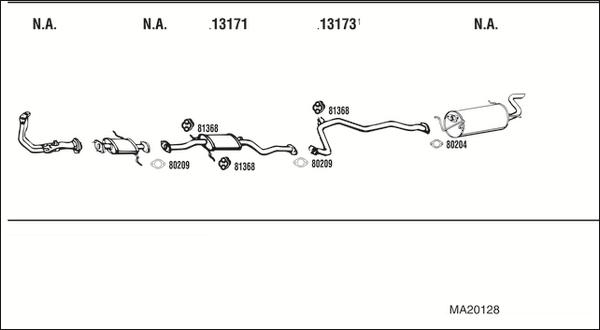 Fonos MA20128 - Система випуску ОГ autocars.com.ua