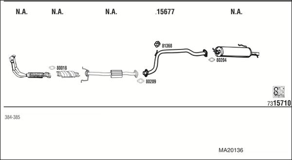Fonos MA20136 - Система випуску ОГ autocars.com.ua