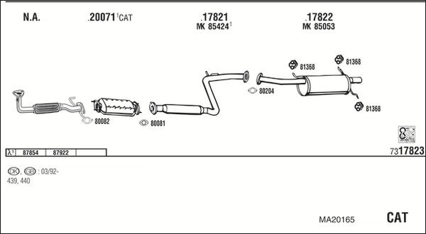 Fonos MA20165 - Система випуску ОГ autocars.com.ua