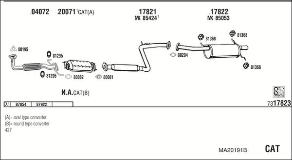 Fonos MA20191B - Система випуску ОГ autocars.com.ua