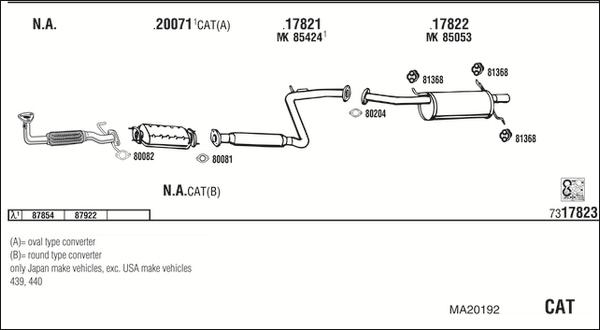 Fonos MA20192 - Система випуску ОГ autocars.com.ua